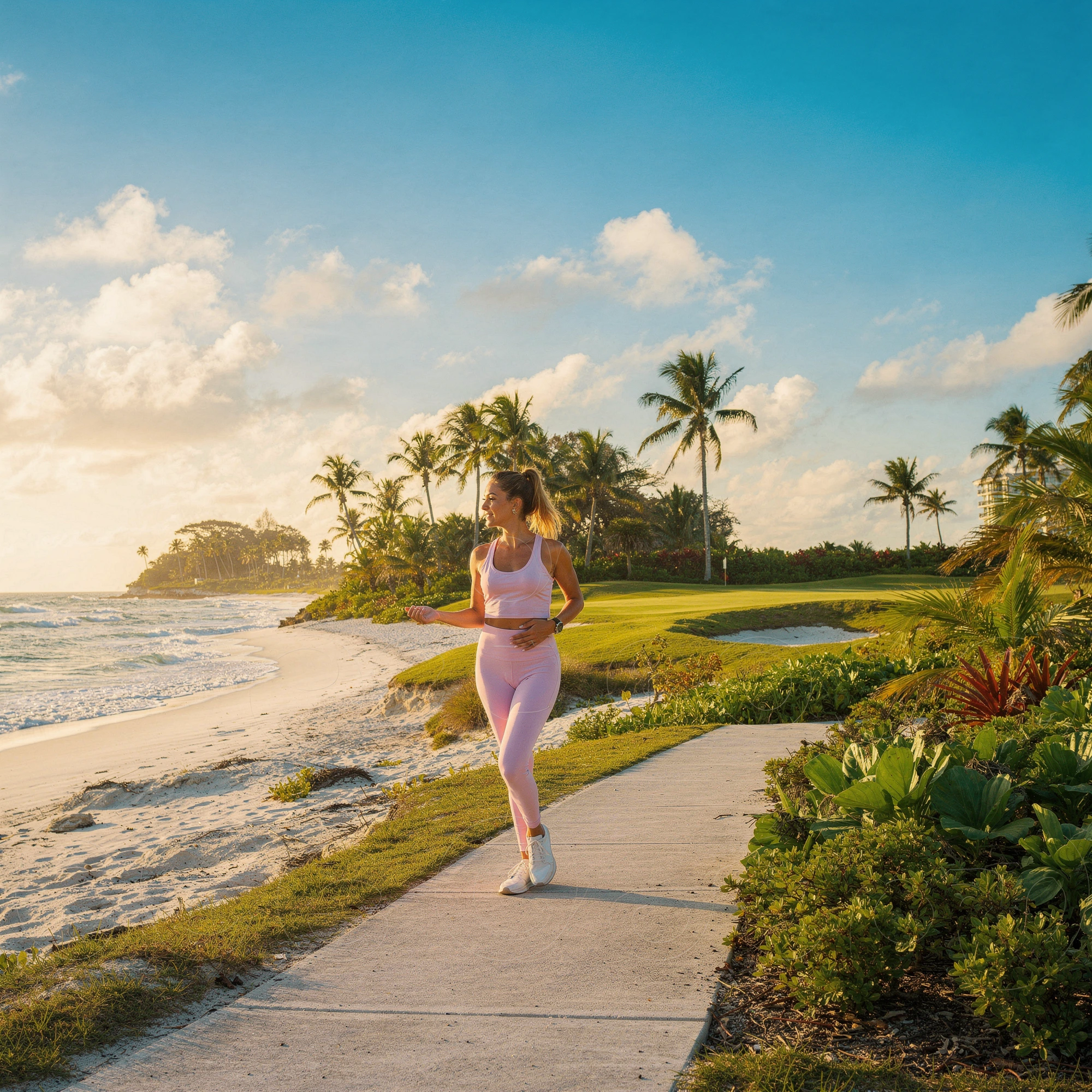 Active woman outdoors on the Southwest Florida coast - conditions treated for Estero, FL patients at Florida Bladder Institute